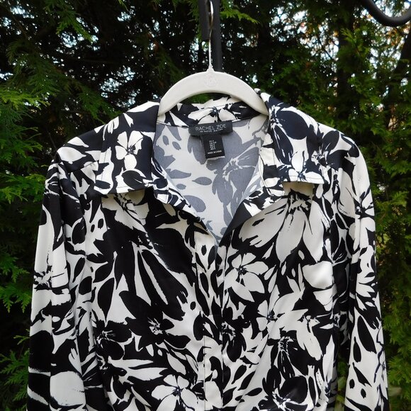 Rachel Zoe Collared Plunging VNeck Pleated Crop Blouse - Picture 2 of 4